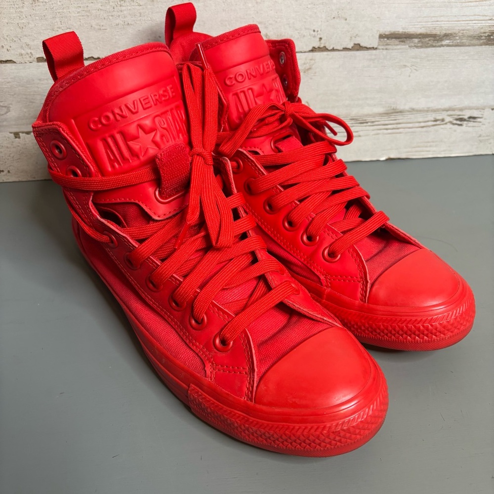 Converse Chuck Taylor Guard Hi Red Sneakers Size Men's 7,  Women’s 9